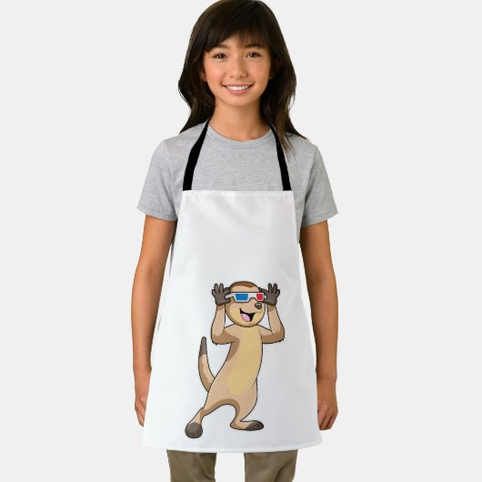 Meerkat mit Brille Schürze (Insitu)