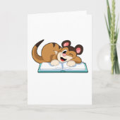 Meerkat mit Buch Karte (Vorderseite)