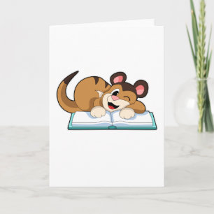 Meerkat mit Buch Karte