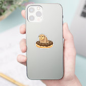 Meerkat mit Donut Aufkleber (Telefon)