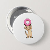 Meerkat mit Donut Button (Vorne & Hinten)