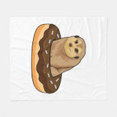 Meerkat mit Donut Fleecedecke (Vorderseite (Horizontal))
