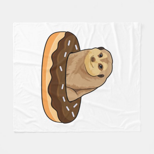 Meerkat mit Donut Fleecedecke (Vorderseite (Horizontal))