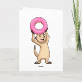Meerkat mit Donut Karte (Rückseite)