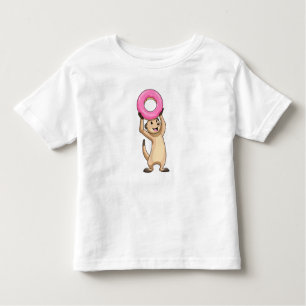 Meerkat mit Donut Kleinkind T-shirt