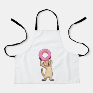 Meerkat mit Donut Schürze