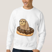 Meerkat mit Donut Sweatshirt (Vorderseite)