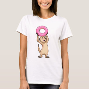 Meerkat mit Donut T-Shirt