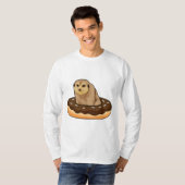 Meerkat mit Donut T-Shirt (Vorne ganz)