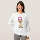 Meerkat mit Donut T-Shirt (Vorne ganz)