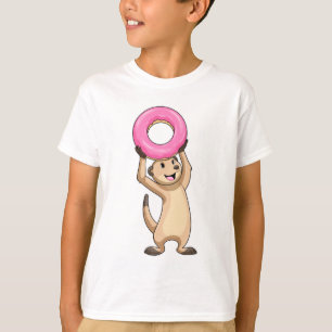 Meerkat mit Donut T-Shirt