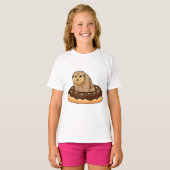 Meerkat mit Donut T-Shirt (Vorne ganz)