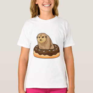Meerkat mit Donut T-Shirt