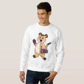Meerkat mit Dumbell Sweatshirt (Vorne ganz)