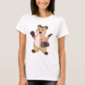 Meerkat mit Dumbell T-Shirt (Vorderseite)