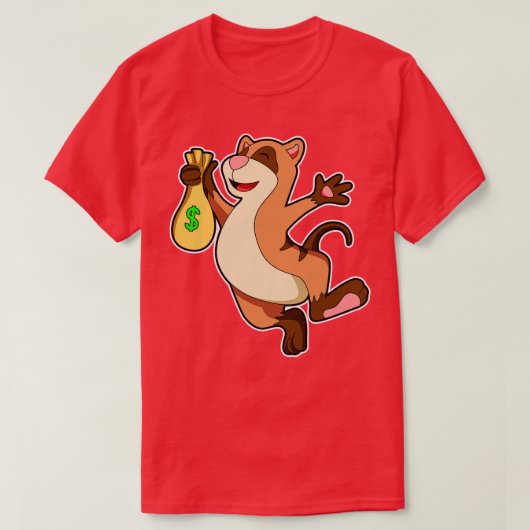 Meerkat mit Geldbörse T-Shirt (Design vorne)