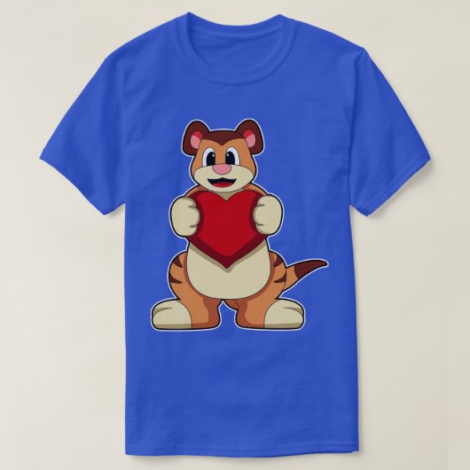 Meerkat mit Herz 2 T-Shirt (Design vorne)