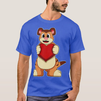 Meerkat mit Herz 2 T-Shirt