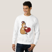 Meerkat mit Herz Sweatshirt (Vorne ganz)