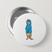 Meerkat mit Hoodie Button (Vorne & Hinten)