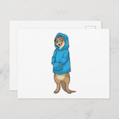 Meerkat mit Hoodie Postkarte (Vorne/Hinten)