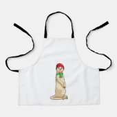 Meerkat mit Hut und Scarf Schürze (Vorderseite)