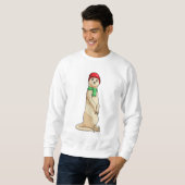 Meerkat mit Hut und Scarf Sweatshirt (Vorne ganz)