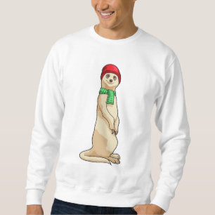 Meerkat mit Hut und Scarf Sweatshirt