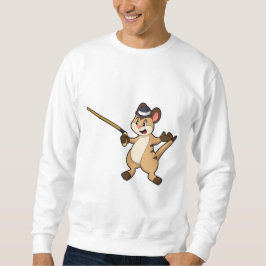Meerkat mit Hut & Walking-Stock Sweatshirt