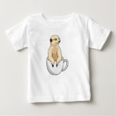 Meerkat mit Kaffee-Cup Baby T-shirt (Vorderseite)