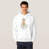 Meerkat mit Kaffee-Cup Hoodie (Vorne ganz)