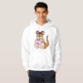 Meerkat mit Kaffee-Cup Hoodie (Vorne ganz)