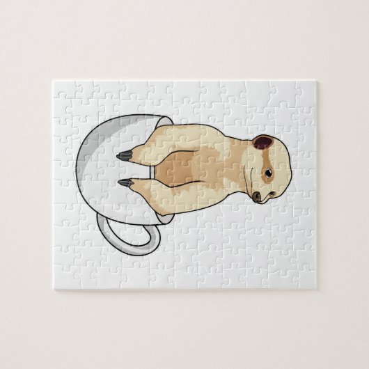 Meerkat mit Kaffee-Cup Puzzle (Horizontal)