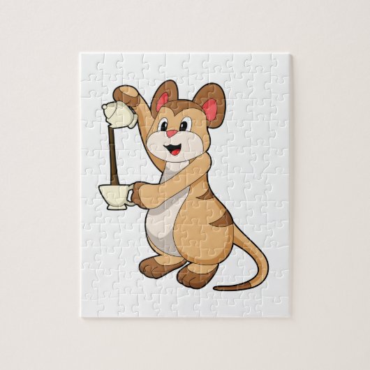 Meerkat mit Kaffeekanne und Kaffee.PNG Puzzle (Vertikal)