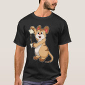 Meerkat mit Kaffeekanne und Kaffee.PNG T-Shirt (Vorderseite)