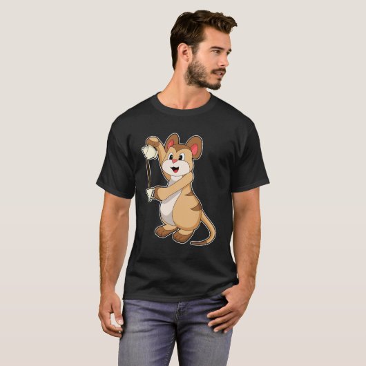 Meerkat mit Kaffeekanne und Kaffee.PNG T-Shirt (Vorne ganz)