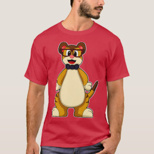 Meerkat mit Krawatte Brille T-Shirt