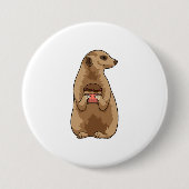 Meerkat mit Muffin Button (Vorderseite)