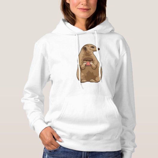 Meerkat mit Muffin Hoodie (Vorderseite)