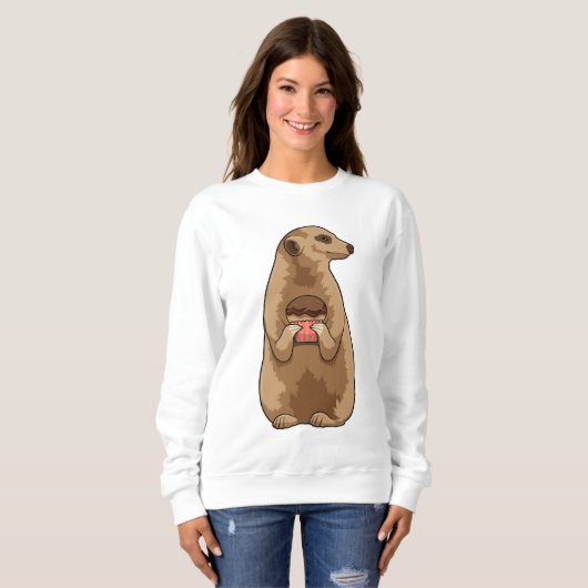 Meerkat mit Muffin Sweatshirt (Vorne ganz)