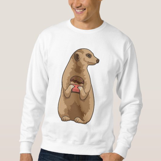 Meerkat mit Muffin Sweatshirt (Vorderseite)