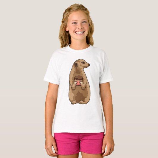 Meerkat mit Muffin T-Shirt (Vorne ganz)