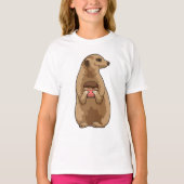 Meerkat mit Muffin T-Shirt (Vorderseite)