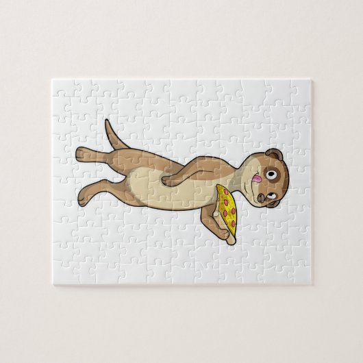 Meerkat mit Pizza Puzzle (Horizontal)