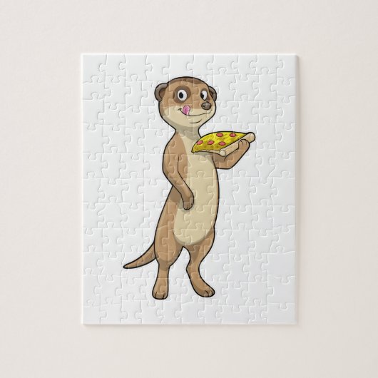 Meerkat mit Pizza Puzzle (Vertikal)