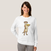 Meerkat mit Pizza T-Shirt (Vorne ganz)