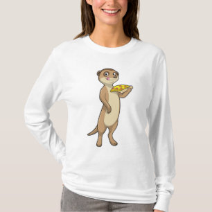Meerkat mit Pizza T-Shirt