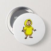 Meerkat mit Raincoat Button (Vorne & Hinten)