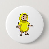 Meerkat mit Raincoat Button (Vorderseite)