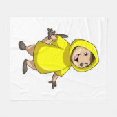 Meerkat mit Raincoat Fleecedecke (Vorderseite (Horizontal))